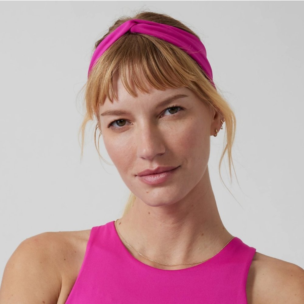 2/$25 Athleta Knotted Headband in Electric Fuchsia
